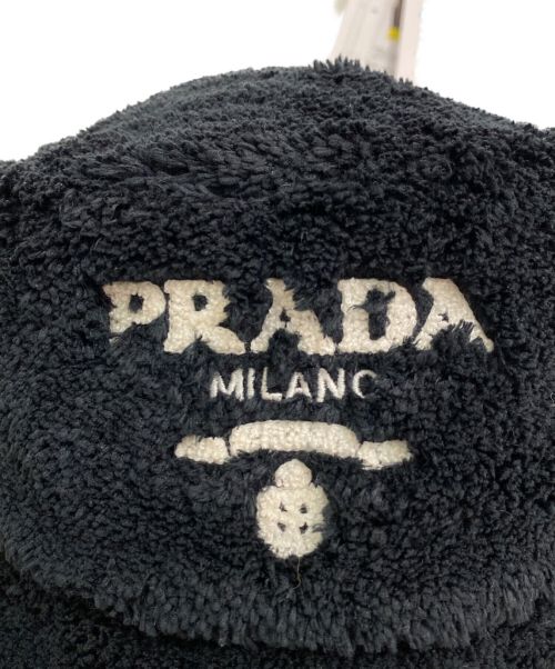 PRADA（プラダ）PRADA (プラダ) パイルバケットハット ブラック サイズ:Mの古着・服飾アイテム