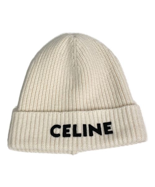 CELINE（セリーヌ）CELINE (セリーヌ) ニットキャップ ホワイト サイズ:-の古着・服飾アイテム