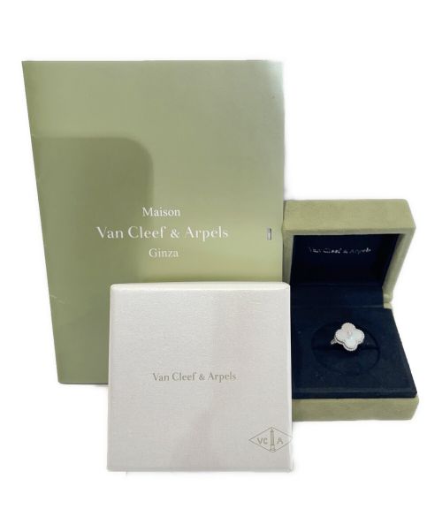 VAN CLEEF & ARPELS（ヴァンクリーフ＆アーペル）VAN CLEEF & ARPELS (ヴァンクリーフ＆アーペル) ヴィンテージアルハンブラ シェル1Pダイヤモンドリング サイズ:ヴィンテージ/50の古着・服飾アイテム