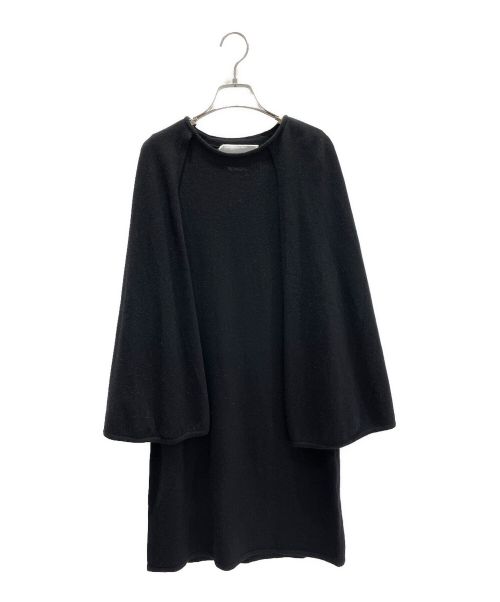 MYLAN（マイラン）MYLAN (マイラン) ケープニットドレス ブラック サイズ:FREE 未使用品の古着・服飾アイテム
