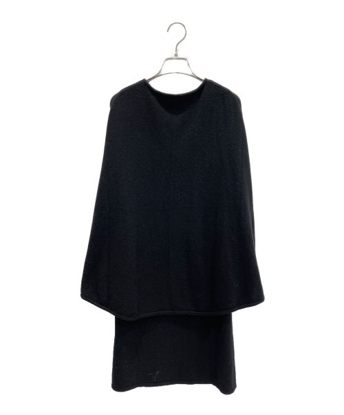 MYLAN（マイラン）MYLAN (マイラン) ケープニットドレス ブラック サイズ:FREE 未使用品の古着・服飾アイテム