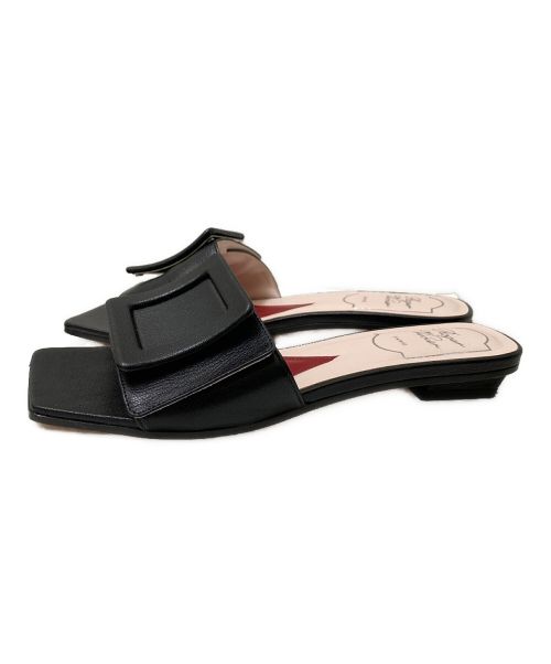 Roger Vivier（ロジェ ヴィヴィエ）Roger Vivier (ロジェ ヴィヴィエ) カバードバックルミュール ブラック サイズ:35の古着・服飾アイテム