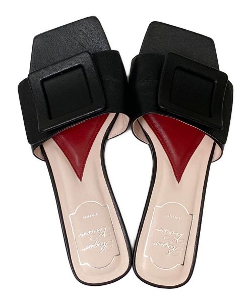 Roger Vivier（ロジェ ヴィヴィエ）Roger Vivier (ロジェ ヴィヴィエ) カバードバックルミュール ブラック サイズ:35の古着・服飾アイテム