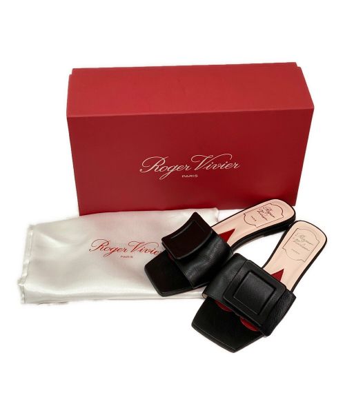 Roger Vivier（ロジェ ヴィヴィエ）Roger Vivier (ロジェ ヴィヴィエ) カバードバックルミュール ブラック サイズ:35の古着・服飾アイテム