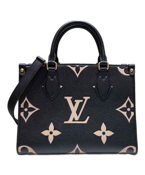 LOUIS VUITTON（ルイ ヴィトン）LOUIS VUITTON (ルイ ヴィトン) オンザゴーPM ブラック×ホワイト サイズ:PMの古着・服飾アイテム