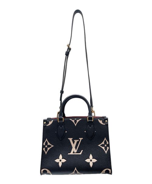 LOUIS VUITTON（ルイ ヴィトン）LOUIS VUITTON (ルイ ヴィトン) オンザゴーPM ブラック×ホワイト サイズ:PMの古着・服飾アイテム