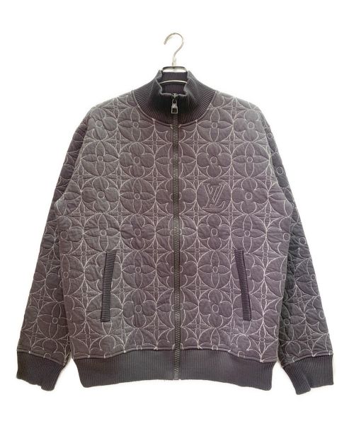 LOUIS VUITTON（ルイ ヴィトン）LOUIS VUITTON (ルイ ヴィトン) ジップスルーモノグラムフラワーブルゾンジャケット グレー サイズ:Lの古着・服飾アイテム