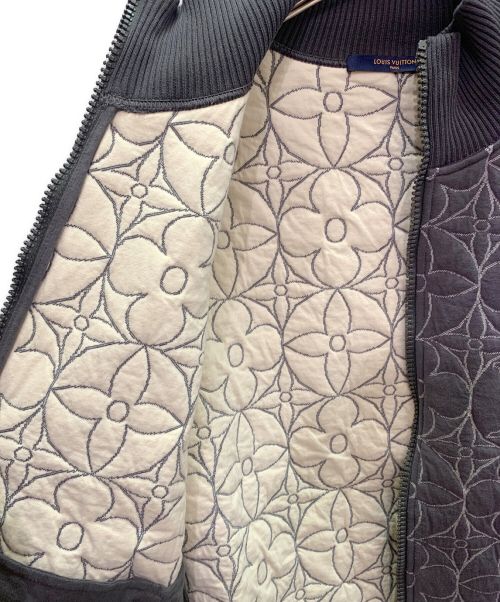 LOUIS VUITTON（ルイ ヴィトン）LOUIS VUITTON (ルイ ヴィトン) ジップスルーモノグラムフラワーブルゾンジャケット グレー サイズ:Lの古着・服飾アイテム