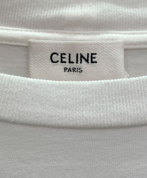 CELINE（セリーヌ）CELINE (セリーヌ) ロゴルーズTシャツ ホワイト サイズ:Mの古着・服飾アイテム