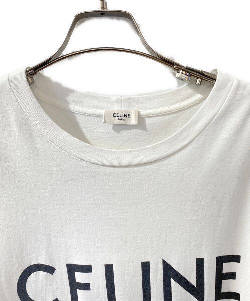 CELINE（セリーヌ）CELINE (セリーヌ) “CELINE”プリント ルーズ Tシャツ ホワイト サイズ:Lの古着・服飾アイテム