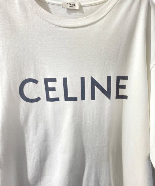 CELINE（セリーヌ）CELINE (セリーヌ) “CELINE”プリント ルーズ Tシャツ ホワイト サイズ:Lの古着・服飾アイテム