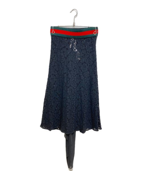 GUCCI（グッチ）GUCCI (グッチ) レーススカート ブラック サイズ:36の古着・服飾アイテム