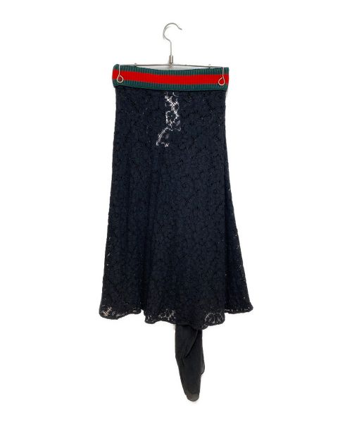 GUCCI（グッチ）GUCCI (グッチ) レーススカート ブラック サイズ:36の古着・服飾アイテム