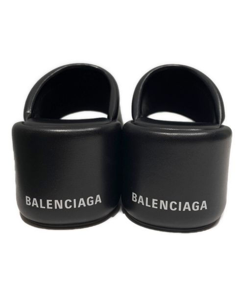 BALENCIAGA（バレンシアガ）BALENCIAGA (バレンシアガ) ロゴウェッジサンダル ブラック サイズ:36の古着・服飾アイテム