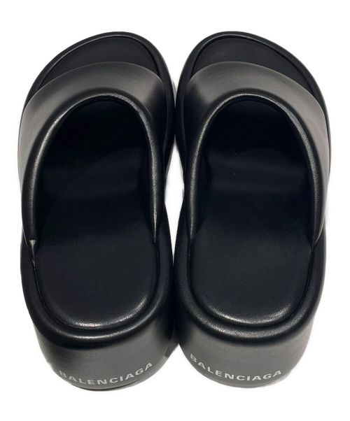 BALENCIAGA（バレンシアガ）BALENCIAGA (バレンシアガ) ロゴウェッジサンダル ブラック サイズ:36の古着・服飾アイテム