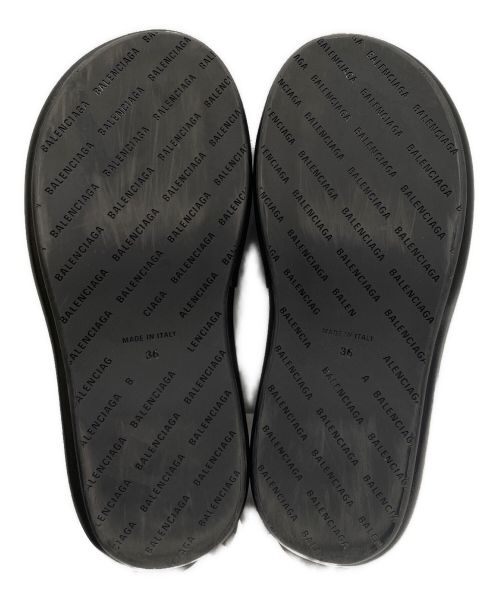 BALENCIAGA（バレンシアガ）BALENCIAGA (バレンシアガ) ロゴウェッジサンダル ブラック サイズ:36の古着・服飾アイテム