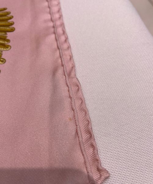 HERMES（エルメス）HERMES (エルメス) カレ90 ピンク×ホワイトの古着・服飾アイテム