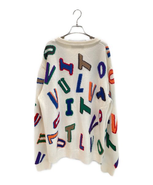 LOUIS VUITTON×NBA（ルイ ヴィトン×NBA(エヌビーエー)）LOUIS VUITTON×NBA (ルイ ヴィトン×NBA(エヌビーエー)) コラボレタークルーネックニット アイボリー サイズ:4Lの古着・服飾アイテム