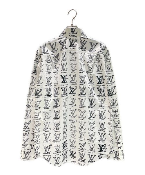 LOUIS VUITTON（ルイ ヴィトン）LOUIS VUITTON×Virgil Abloh (ルイヴィトン ヴァージル・アブロー) モノグラムプレイスグラフィックシャツ ホワイト サイズ:XSの古着・服飾アイテム