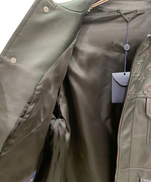 LOUIS VUITTON（ルイ ヴィトン）LOUIS VUITTON (ルイ ヴィトン) モノグラムレザートラッカージャケット ブラック サイズ:52の古着・服飾アイテム