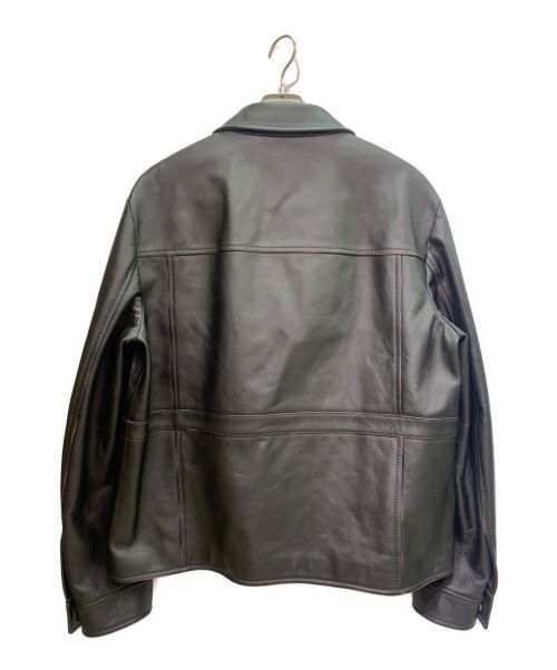 LOUIS VUITTON（ルイ ヴィトン）LOUIS VUITTON (ルイ ヴィトン) モノグラムレザートラッカージャケット ブラック サイズ:52の古着・服飾アイテム