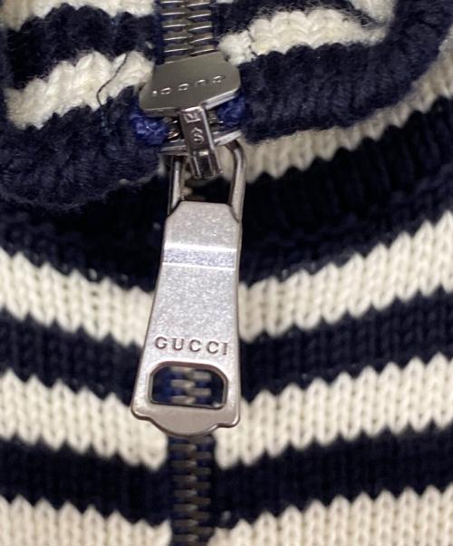 GUCCI（グッチ）GUCCI (グッチ) GGパターン ボーダー ジップアップカーディガン サイズ:Sの古着・服飾アイテム