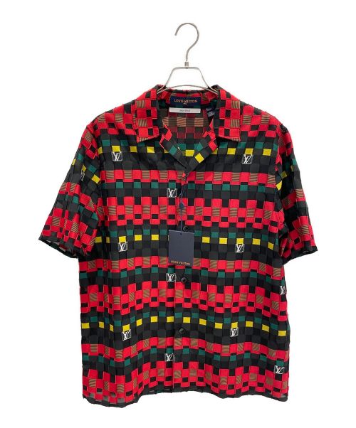 LOUIS VUITTON（ルイ ヴィトン）LOUIS VUITTON (ルイ ヴィトン) ハワイアンシャツ ブラック×レッド サイズ:Mの古着・服飾アイテム