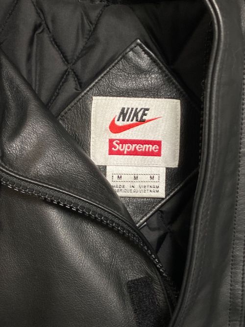 SUPREME（シュプリーム）SUPREME (シュプリーム) NIKE (ナイキ) Leather Anorak ブラック サイズ:Mの古着・服飾アイテム