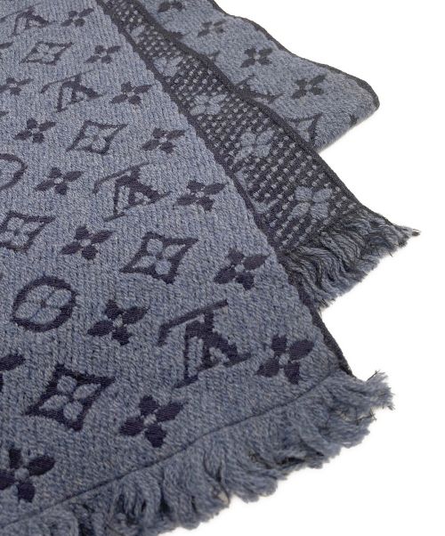 LOUIS VUITTON（ルイ ヴィトン）LOUIS VUITTON (ルイ ヴィトン) エシャルプ モノグラム クラシック マフラー ネイビーの古着・服飾アイテム