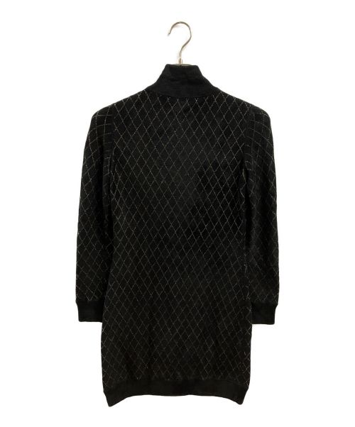 CHANEL（シャネル）CHANEL (シャネル) パイルデザインワンピース ブラック サイズ:34の古着・服飾アイテム