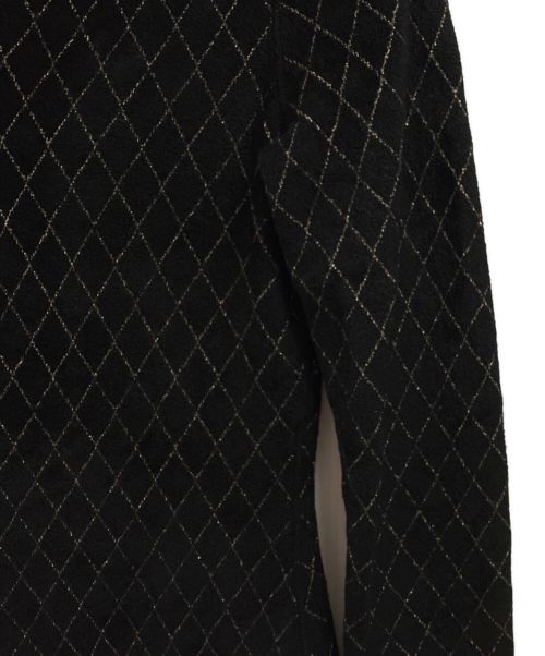 CHANEL（シャネル）CHANEL (シャネル) パイルデザインワンピース ブラック サイズ:34の古着・服飾アイテム