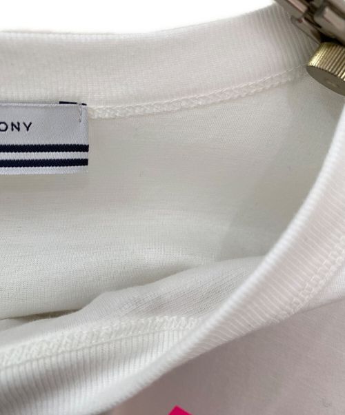 BORDERS at BALCONY（ボーダーズアットバルコニー）BORDERS at BALCONY (ボーダーズアットバルコニー) BロゴTシャツ ホワイト サイズ:Mの古着・服飾アイテム