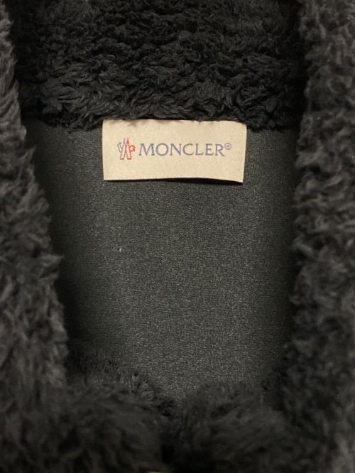 MONCLER（モンクレール）MONCLER (モンクレール) ジップアップボアフリースブルゾン ブラック サイズ:Lの古着・服飾アイテム