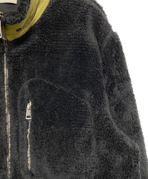 MONCLER（モンクレール）MONCLER (モンクレール) ジップアップボアフリースブルゾン ブラック サイズ:Lの古着・服飾アイテム