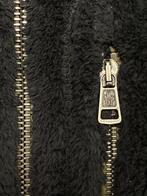 MONCLER（モンクレール）MONCLER (モンクレール) ジップアップボアフリースブルゾン ブラック サイズ:Lの古着・服飾アイテム