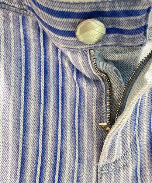 CHANEL（シャネル）CHANEL (シャネル) グラデェーションストライプデニムパンツ ラベンダー サイズ:38の古着・服飾アイテム