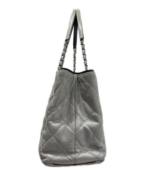 CHANEL（シャネル）CHANEL (シャネル) ココマークチェーンショルダートートバッグ グレー×ブラックの古着・服飾アイテム