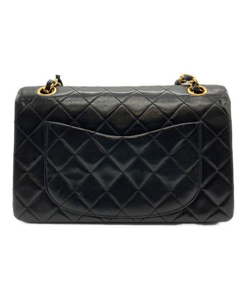 CHANEL（シャネル）CHANEL (シャネル) Wフラップチェーンショルダーバッグ ブラックの古着・服飾アイテム
