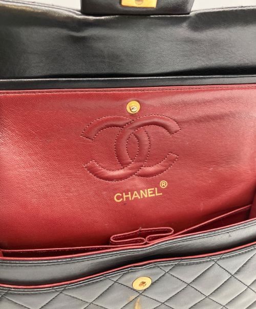 CHANEL（シャネル）CHANEL (シャネル) Wフラップチェーンショルダーバッグ ブラックの古着・服飾アイテム