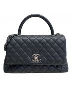 CHANELシャネル）の古着「マトラッセトップハンドルバッグ」｜ブラック