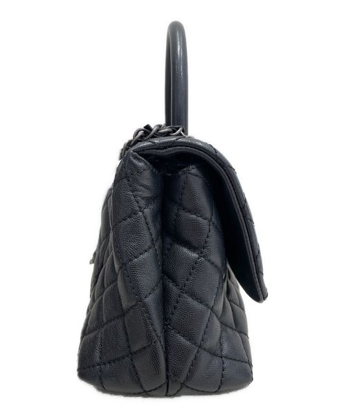 CHANEL（シャネル）CHANEL (シャネル) マトラッセトップハンドルバッグ ブラックの古着・服飾アイテム
