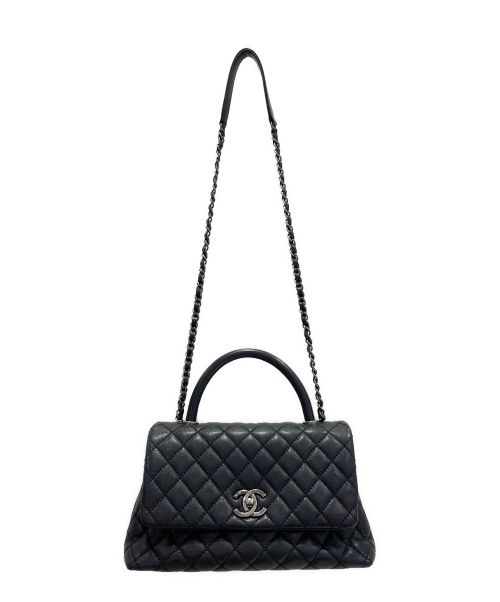CHANEL（シャネル）CHANEL (シャネル) マトラッセトップハンドルバッグ ブラックの古着・服飾アイテム