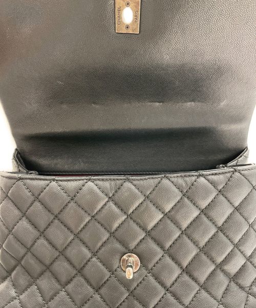 CHANEL（シャネル）CHANEL (シャネル) マトラッセトップハンドルバッグ ブラックの古着・服飾アイテム