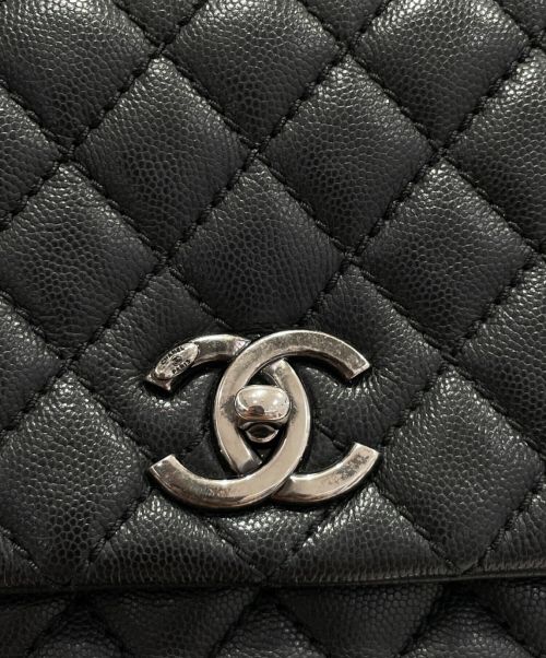 CHANEL（シャネル）CHANEL (シャネル) マトラッセトップハンドルバッグ ブラックの古着・服飾アイテム