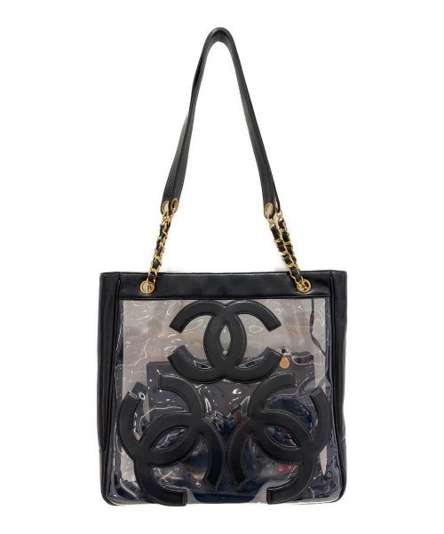 CHANEL（シャネル）CHANEL (シャネル) トリプルココチェーントートバッグ ブラックの古着・服飾アイテム