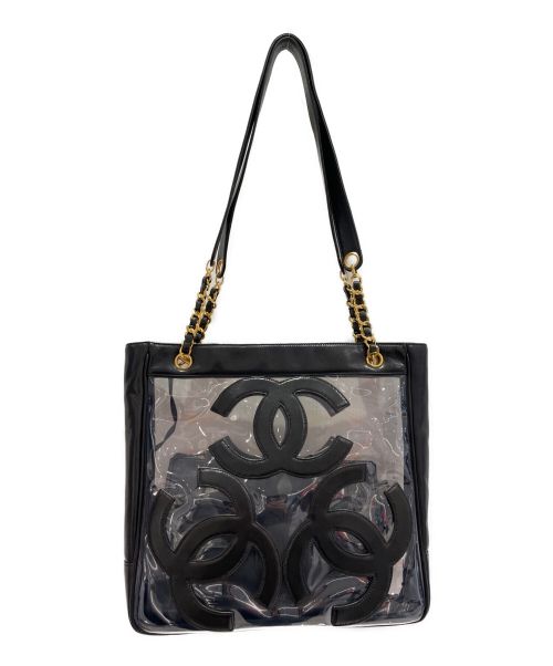 CHANEL（シャネル）CHANEL (シャネル) トリプルココチェーントートバッグ ブラックの古着・服飾アイテム