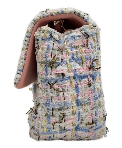 CHANEL（シャネル）CHANEL (シャネル) ツイードマトラッセ20 ホワイト×ピンク サイズ:20の古着・服飾アイテム
