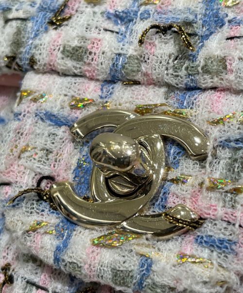 CHANEL（シャネル）CHANEL (シャネル) ツイードマトラッセ20 ホワイト×ピンク サイズ:20の古着・服飾アイテム