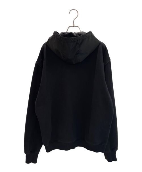 PRADA（プラダ）PRADA (プラダ) ナイロンディテールジップアップパーカー ブラック サイズ:Mの古着・服飾アイテム