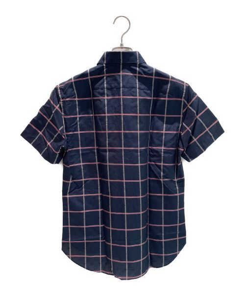 LOUIS VUITTON（ルイ ヴィトン）LOUIS VUITTON (ルイ ヴィトン) サイチェック柄 シルク 半袖シャツ ネイビー サイズ:XSの古着・服飾アイテム